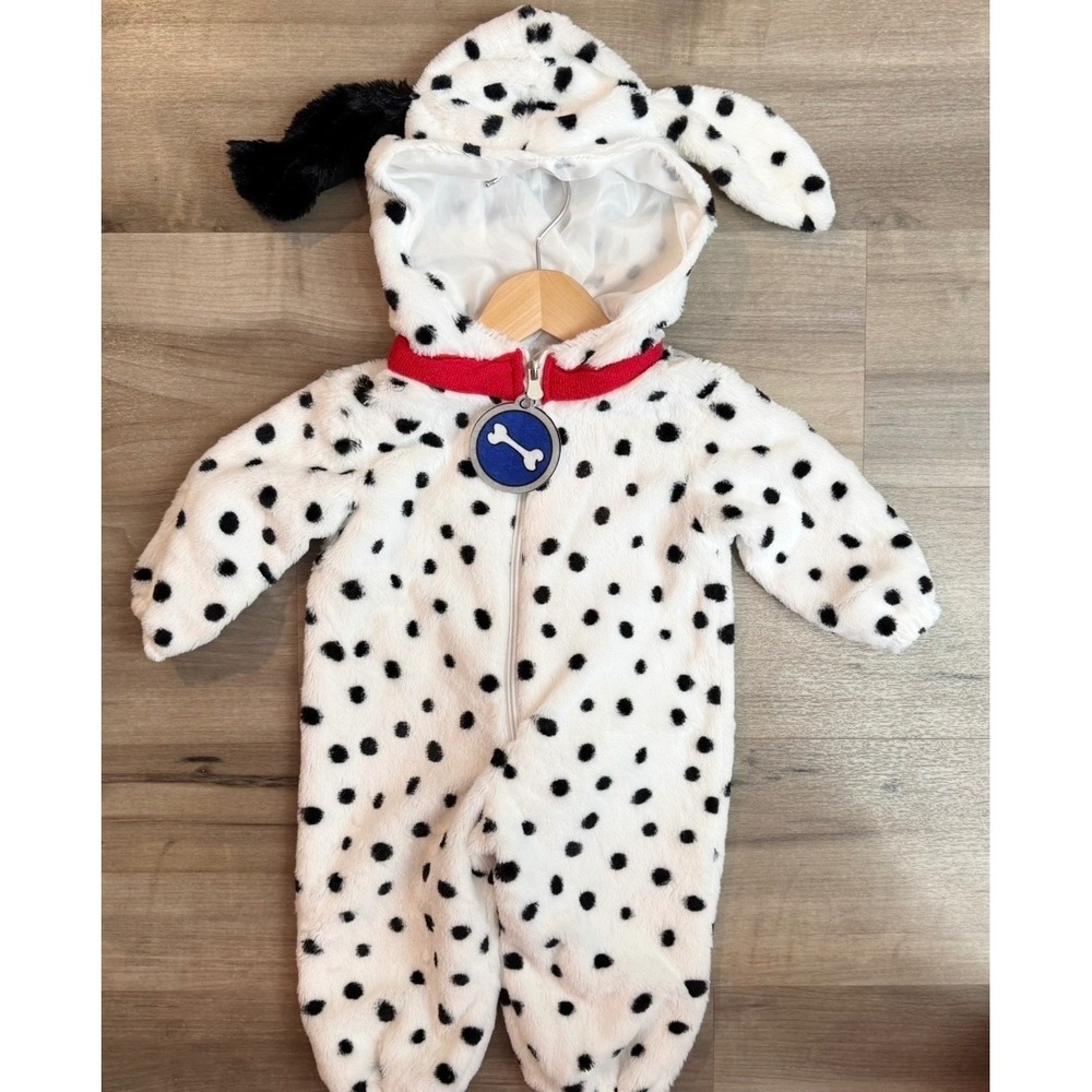 Rubies Dalmatian Dog Costume Baby 6-12 Months Halloween Hooded Jumpsuit 700123
